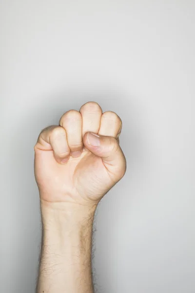 Isolated hand gesture of a white man — Stock Photo, Image