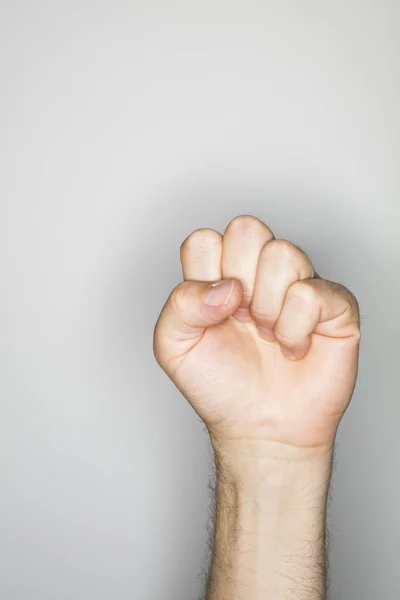 Isolated hand gesture of a white man — Stock Photo, Image