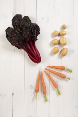 Düz Mangold sebze ile yatıyordu