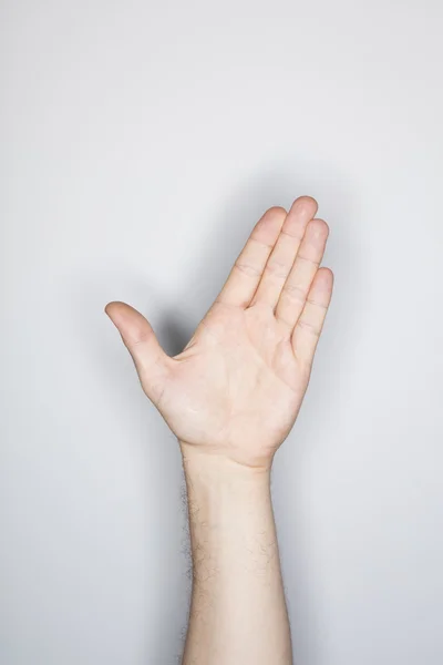 Handgeste eines kaukasischen Männchens — Stockfoto