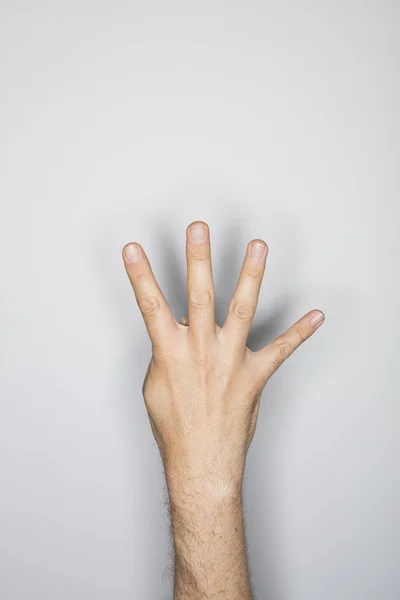 Handgeste eines kaukasischen Männchens — Stockfoto
