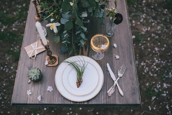 Enregistrement de la table de mariage — Photo