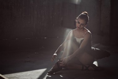 Pointe ayakkabı Balerin Giydir