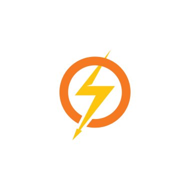 Elektrik, Enerji ve Şimşek Elektrik Logosu Tasarım Şablonu