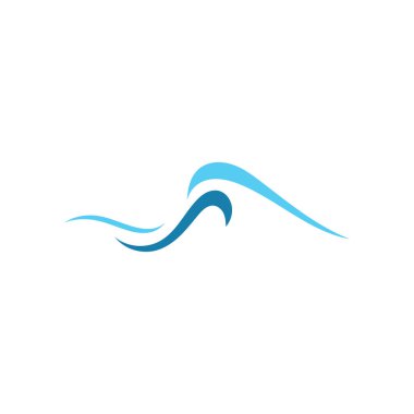 Su Dalgası illüstrasyon sembolü ve simge logosu