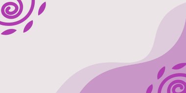 Yumuşak pastel arka planda soyut mor girdaplar ve organik şekiller.