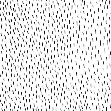 Kusursuz desen, siyah beyaz çizim. Mürekkep işaretleri çizgileri, tekrar eden doku. Vektör el karalama düz çizim