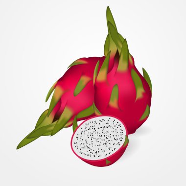 Egzotik Dragon meyve dilimleri ile