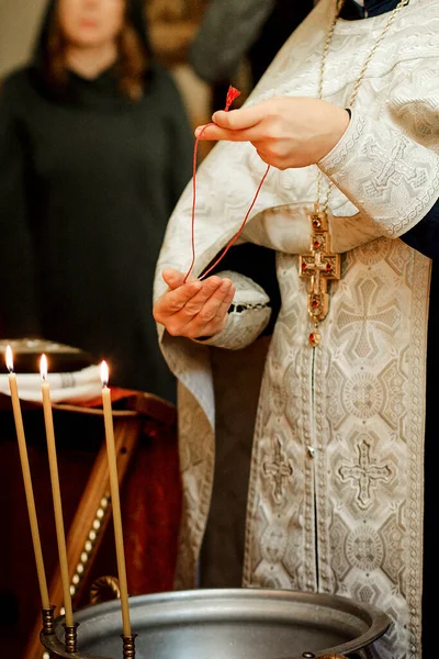 Rite Baptism Ukrainian Church — Stock Photo, Image