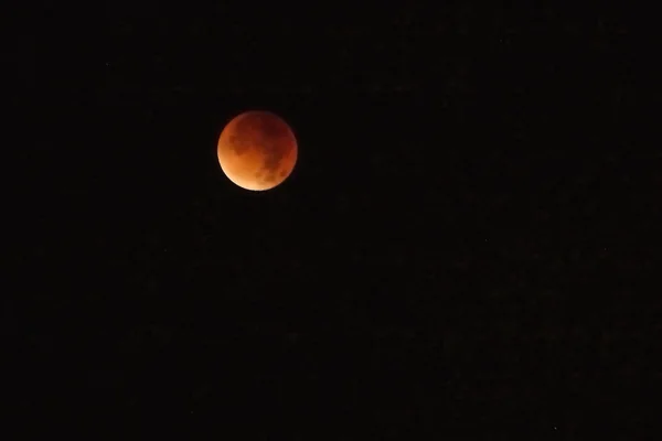 Vue eclipse de la lune rouge — Stockfoto