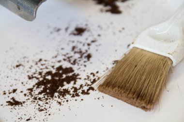 Kahve değirmeni kahve kahve toz temizleme fırçası 