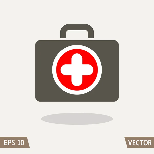 Ikone der medizinischen Verbandskasten — Stockvektor