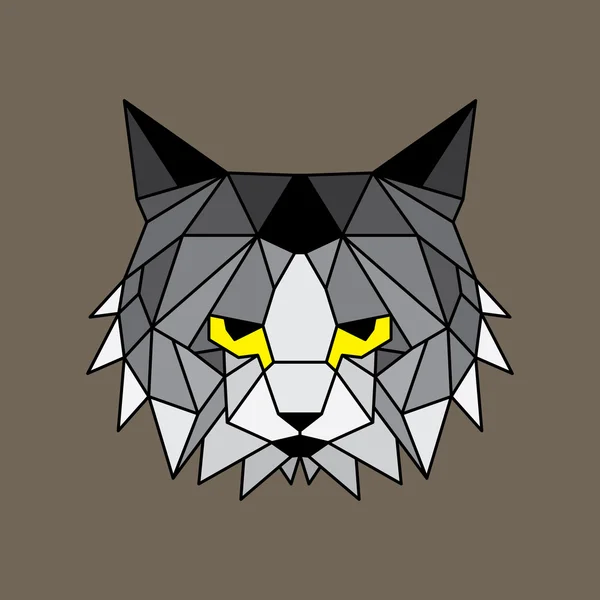 Hatları ile geometrik kedi