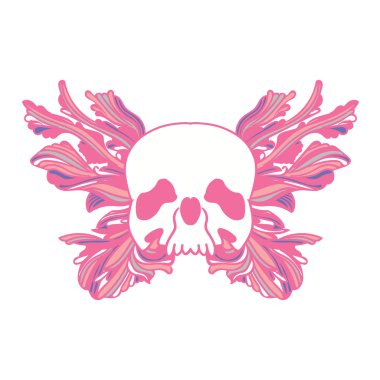 Pembe kafatası ve kelebek