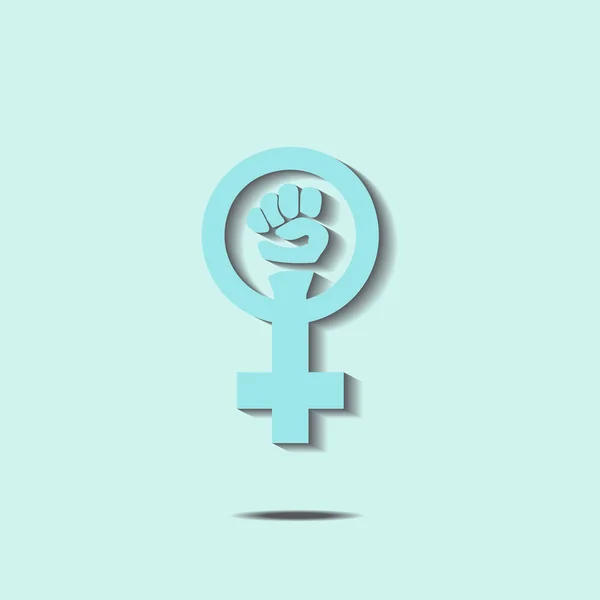 Φεμινισμός μπλε σημάδι — Διανυσματικό Αρχείο