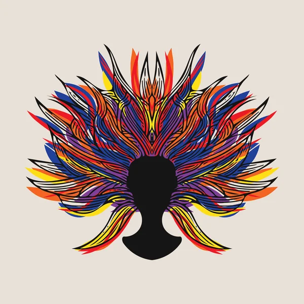 Parlak kadın silhuette