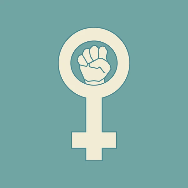 Símbolo de feminismo beige — Archivo Imágenes Vectoriales