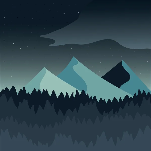 Paisaje verde montaña — Vector de stock