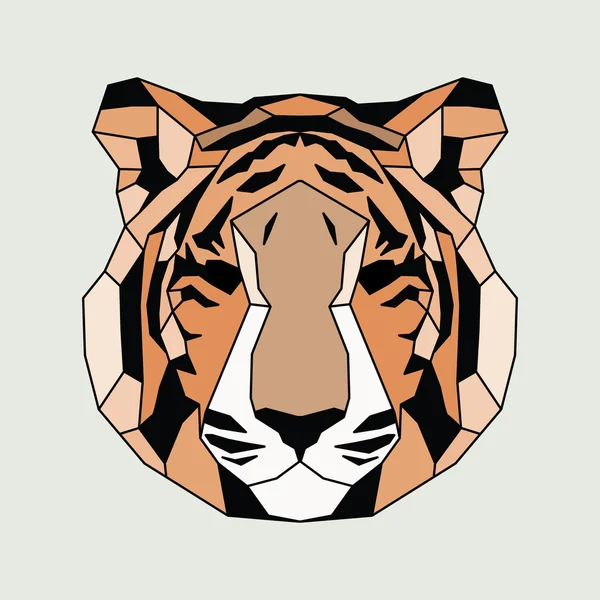 Orange lemovaly nízké poly tygr — Stockový vektor