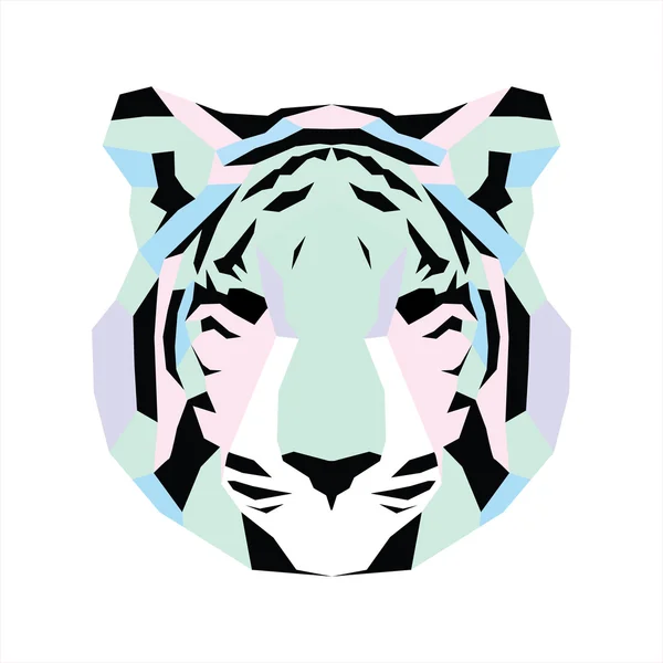 Пастельный тигр — стоковый вектор