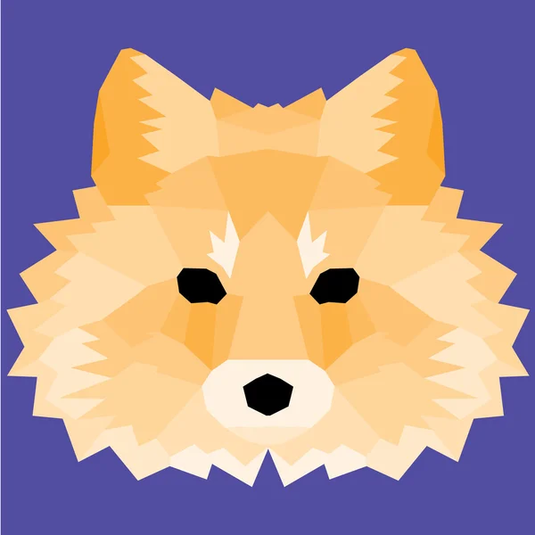Orange low poly fox — Stock Vector