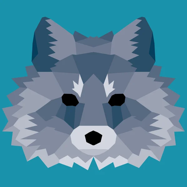 Koyu mavi düşük Poli fox