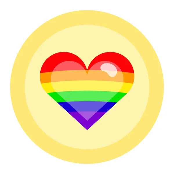 LGBT flag colors heart — Stock Vector