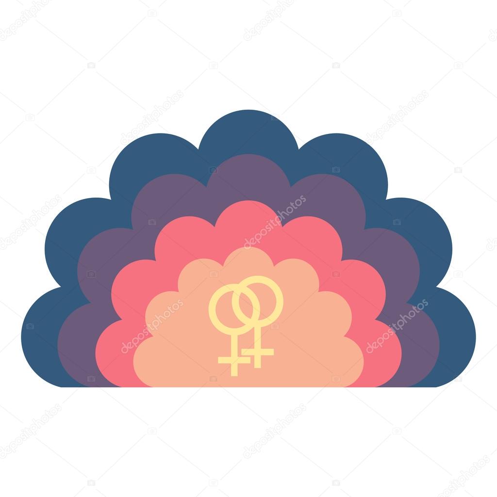 Pastel lesbian symbol