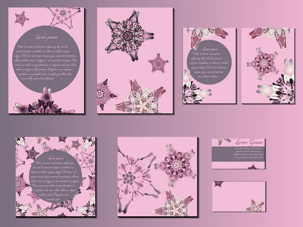 Ροζ αστέρι-όπως έχει σχεδιαστεί, φυλλάδια, επαγγελματικές κάρτες και προσκλήσεις — Διανυσματικό Αρχείο