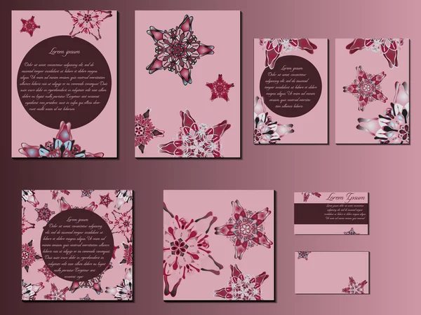 Ροζ και μωβ αστέρι-σαν σχεδιαστεί για φυλλάδια, επαγγελματικές κάρτες και προσκλήσεις — Διανυσματικό Αρχείο