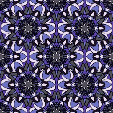 Mandala benzeri elemanları ile zarif seamless modeli