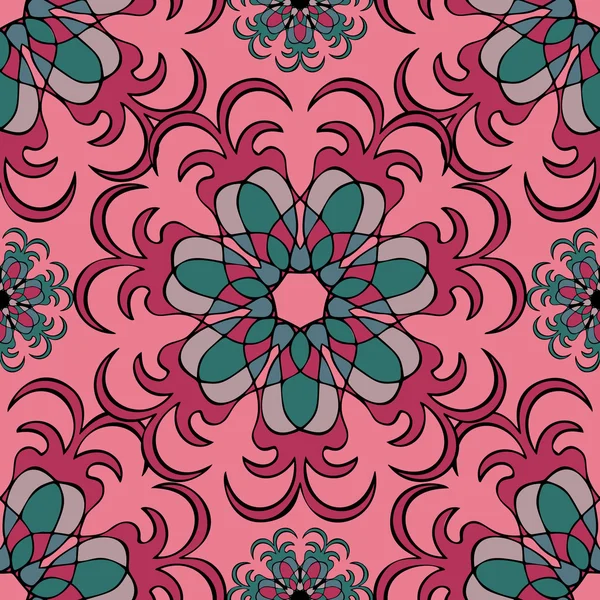 Elegant seamless pattern with Mandala-like elements — Stock Vector