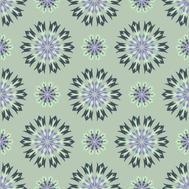 Mandala ve çiçek elemanları zarif seamless modeli