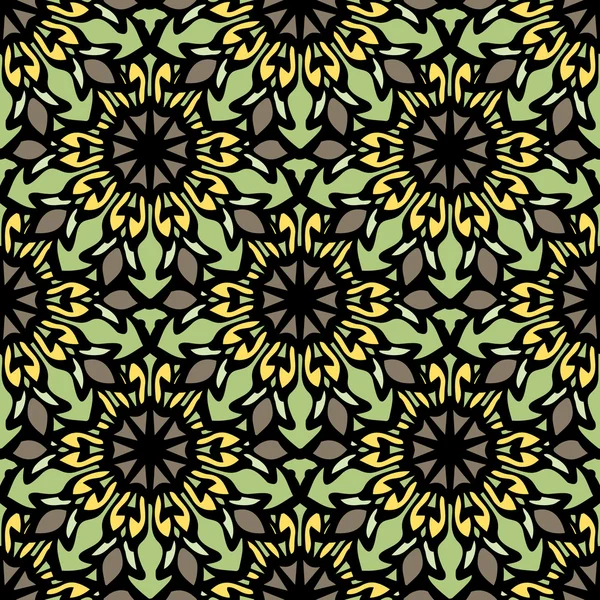 Mandala ve çiçek elemanları zarif seamless modeli