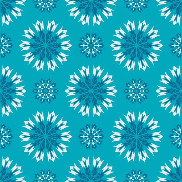 Patrón elegante sin costuras con Mandala y elementos florales — Vector de stock