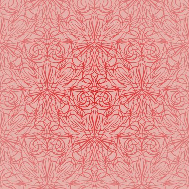 Mandala ve çiçek elemanları zarif seamless modeli