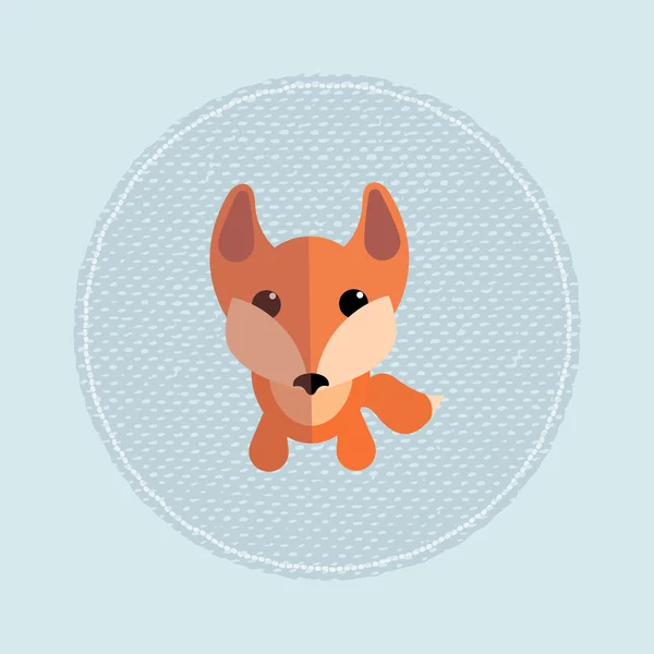 Micuta foxy desen animat — Vector de stoc