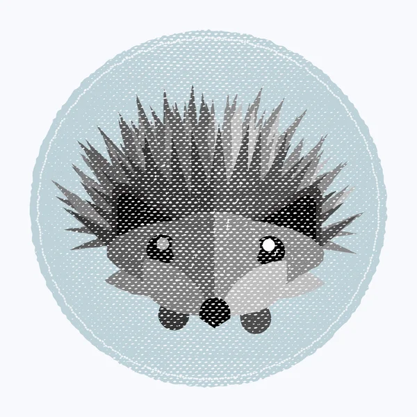 Little cartoon hedgehog — Stock Vector