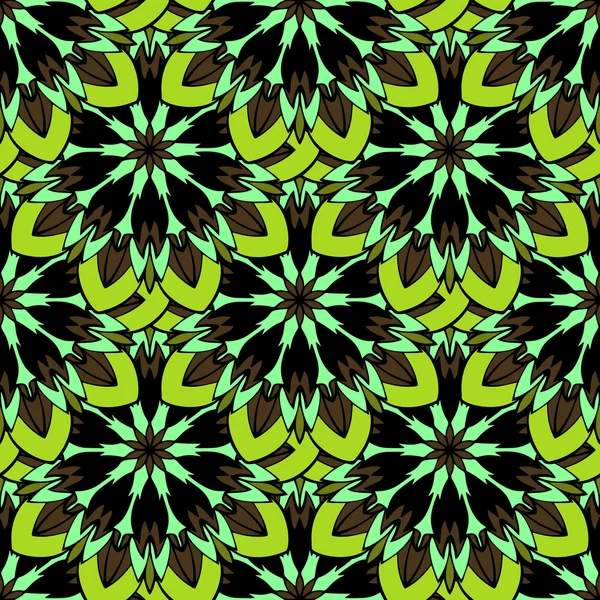 만다라 꽃 요소와 우아한 완벽 한 패턴 — 스톡 벡터