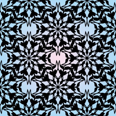 Mandala ve çiçek elemanları zarif seamless modeli