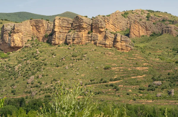 La Rioja 'da kumtaşı oluşumu (İspanya)