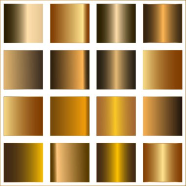 Gradyan dolguları olan altın dikdörtgenlerin oluşturduğu bir ızgara metalik ve dokulu görsel görüntü elementi oluşturur.
