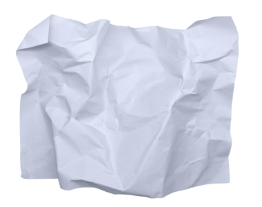 buruşturulmuş bir kağıt parçası