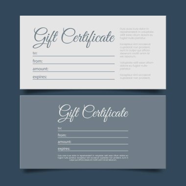 Modaya uygun minimalist hediye çeki, vektör illüstrasyonu.