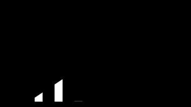 Büyüyen iş konseptiyle dijital beyaz bar çizelgesi. Artan ok ve çubuk istatistikleri ile 4k grafik. Finansal veriler ve diyagramlar kârda sürekli bir artış olduğunu gösteriyor. Büyüyen tablo.