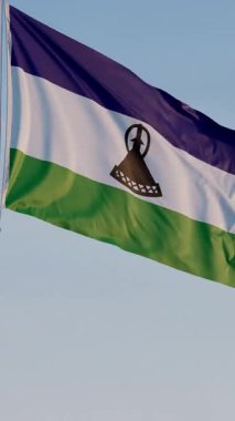 Lesotho, Maseru: Mavi Gökyüzüne Karşı Ulusal Sinema Dalgası Ulusal Bayrağı