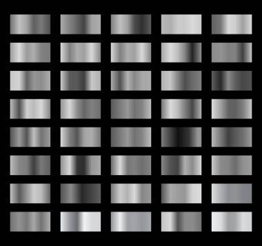 Gümüş folyo dokusu seti.