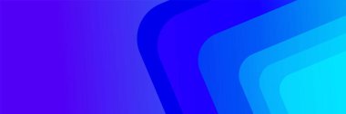 Abstract background with a smooth gradient from deep purple to bright cyan, featuring modern layered rounded shapes in blue tones.