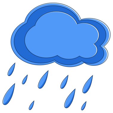 Yağmur Damlalı Yağmurlu Hava Simgesi