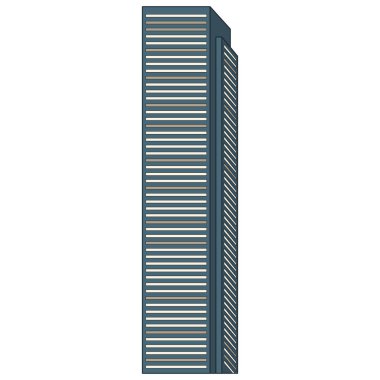 Gökdelen Mimarisi Uzun Şehir Binasının Ayrıntılı Resimleri